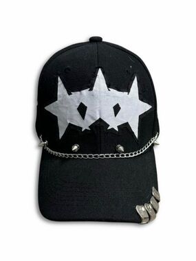 Punk Spike Chain  Graphic Star Hat